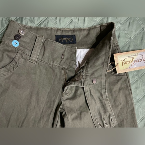 SPOON JEANS Extended-Tab Twill Flare Pants, Size 1/32 Inseam, NWT - Picture 6 of 14